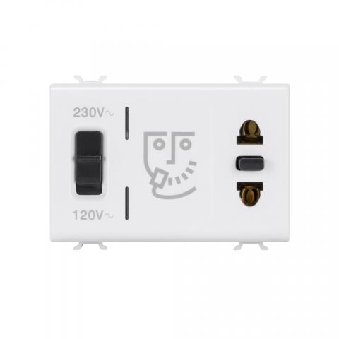 Euro-American standard shaver socket-outlet 