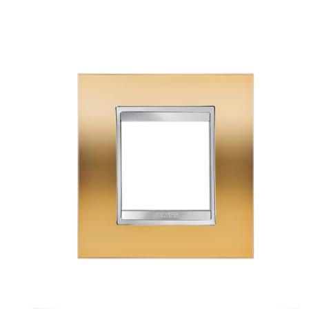 LUX International 2 gang plate - Gold