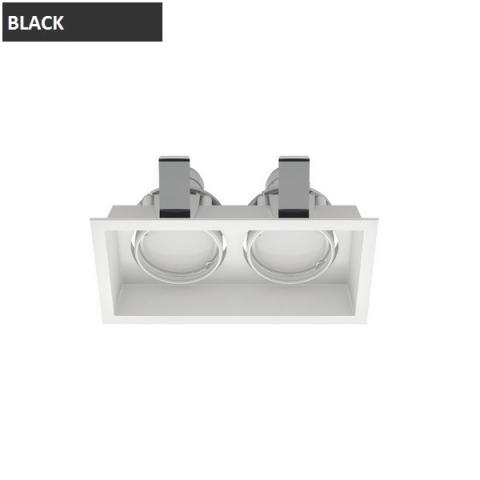 Downlight 2xGU10 169x140mm black