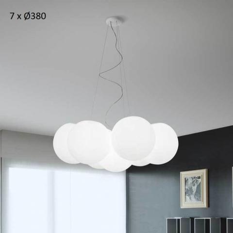 Pendant 7xØ380 E27 max 46W white