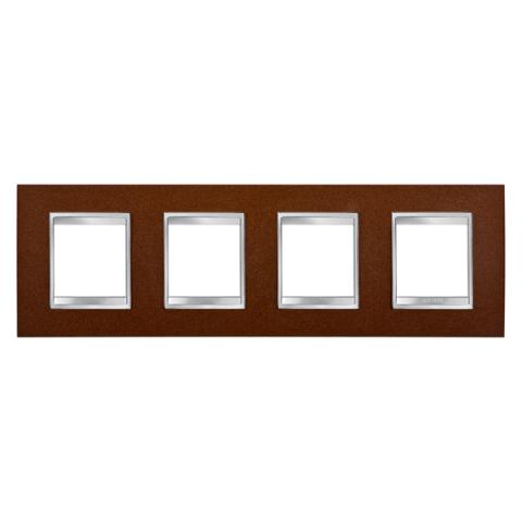 LUX International 2+2+2+2 gang horizontal plate - Oxidised Finish