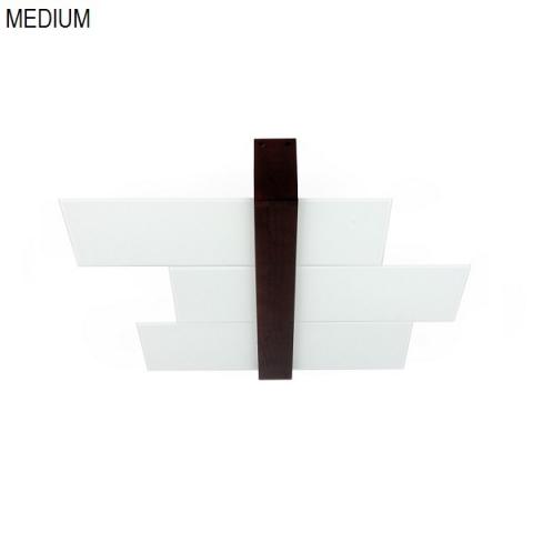 Ceiling light 62cm 2xE27 max 57W white-wood walnut