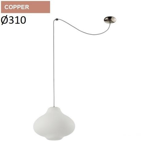 Pendant Ø310mm E27 IP20 white/copper