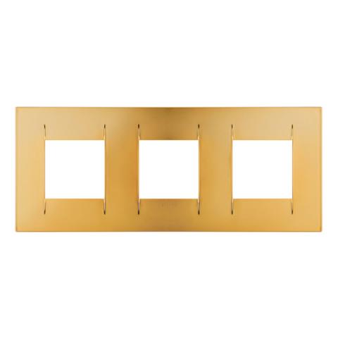 Рамка GEO International 2+2+2 хоризонтална - Gold