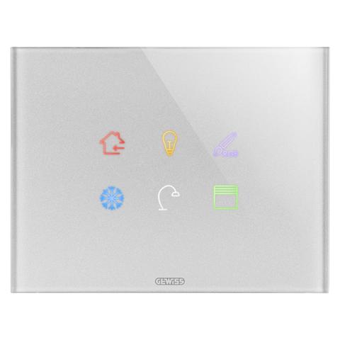 Рамка ICE TOUCH KNX - 6 тъч зони - стъкло - Сива