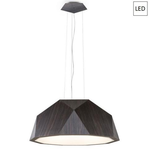 Пендел Ø115cm тъмно дърво LED