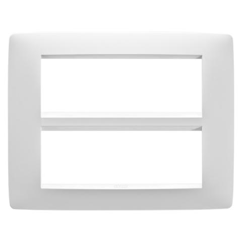 ONE plate 6+6-gang Milk White