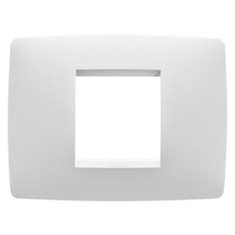 ONE plate 2-gang Milk White