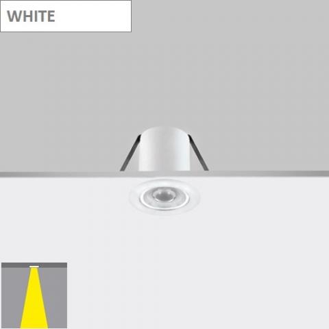 Фиксирана луна Ra 4 с леща - LED 2W - бяла 
