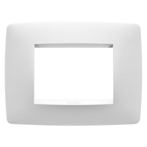 ONE plate 3-gang Milk White
