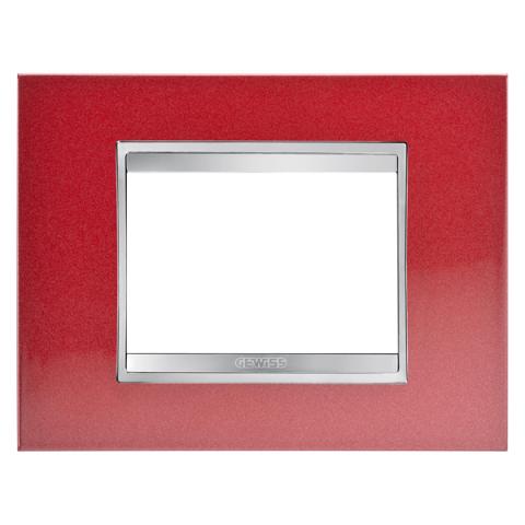 Рамка LUX 3 модула - Метал - Glamour Red