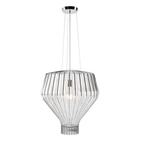 Pendant Ø48cm E27 Transparent glass, Chrome