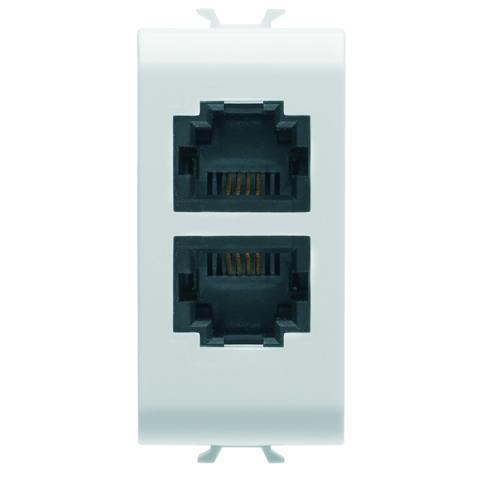 Double RJ11 telephone socket