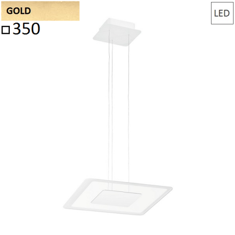 Pendant 350X350 LED 19W gold