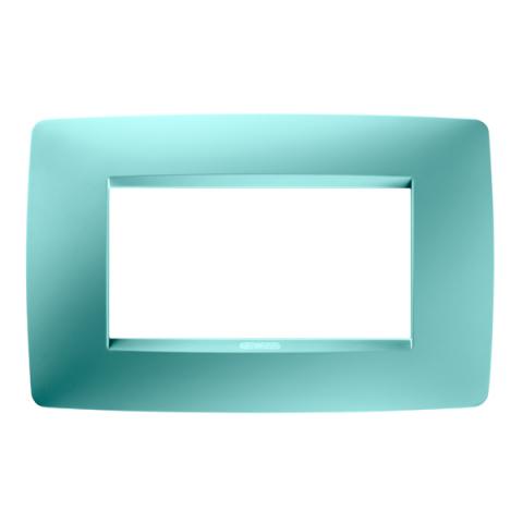 ONE 4-gang plate Caribbean Blue
