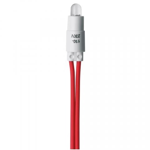 Минилампа 230V LED червена