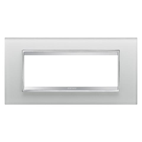LUX plate - 6 gang - Glass - Ice