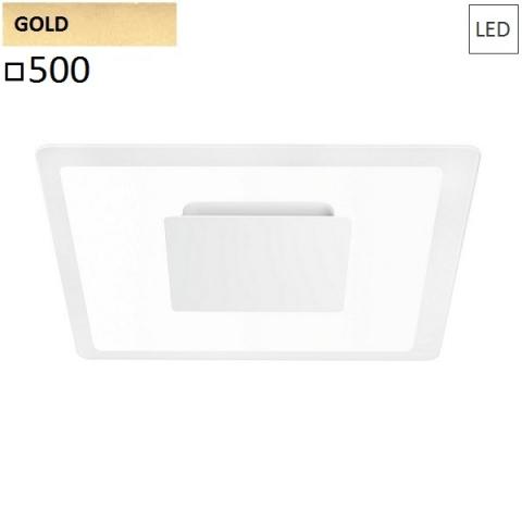 Wall/ceiling lamp 500x500 LED 40W gold