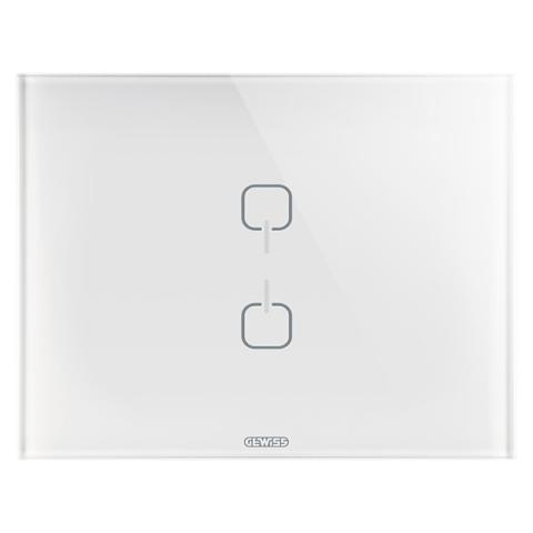 Рамка ICE TOUCH KNX - 2 символа - стъкло - бяла