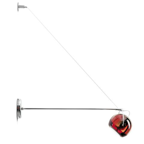 Аплик L20-45cm Ø9cm червен