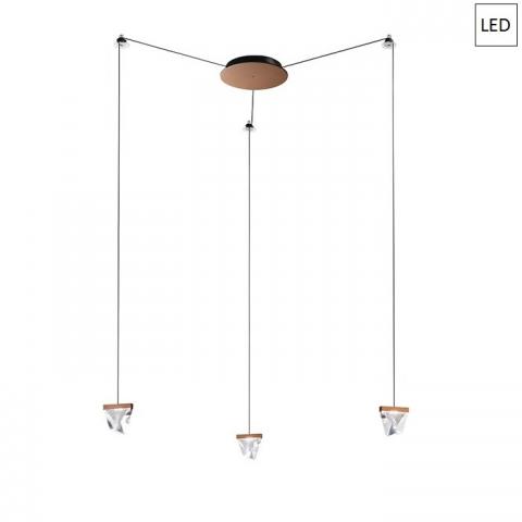Пендел 3x4.3W LED бронз