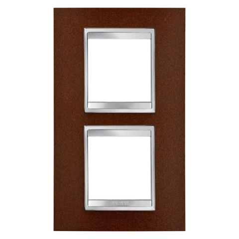 LUX International 2+2 gang vertical plate - Oxidised Finish