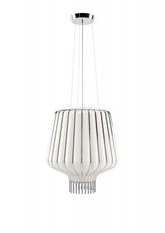 Pendant Ø40cm E27 Transparent glass, chrome