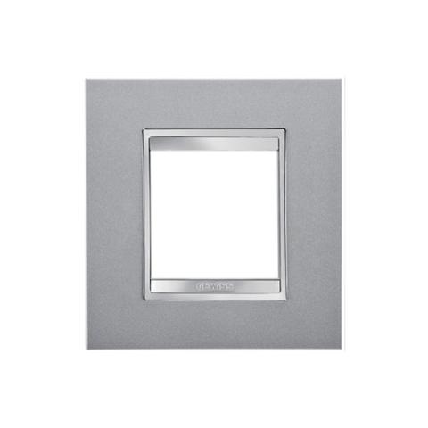 LUX International 2 gang plate - Titanium