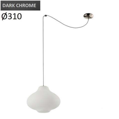 Pendant Ø310mm E27 IP20 white/chrome