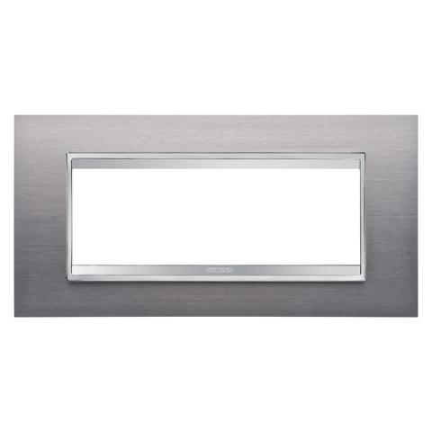 Рамка LUX 6 модула - Brushed Stainless Steel