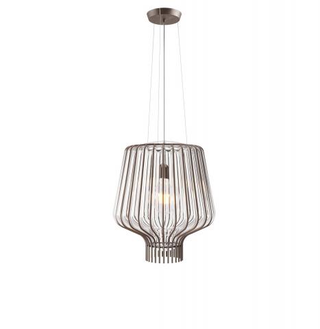 Pendant Ø40cm E27 Transparent glass, Rust