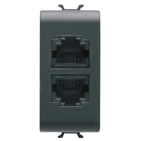 Double RJ11 telephone socket