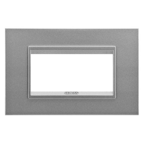 Рамка LUX 4 модула - метал - Monochrome Aluminium