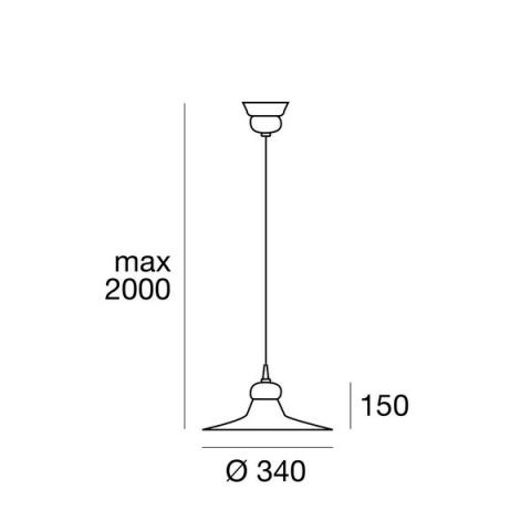 Pendant Ø340mm E27 IP20