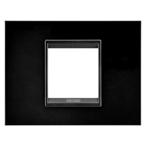 Рамка LUX 2 модула - метал - Monochrome Black
