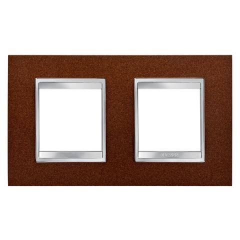 LUX International 2+2 gang horizontal plate - Oxidised Finish