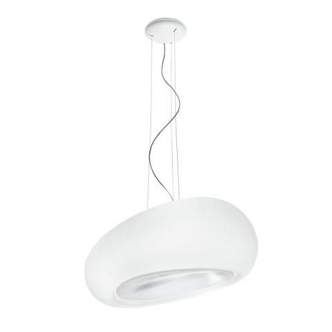 Suspension 3xE27 white with prismatic diffuser