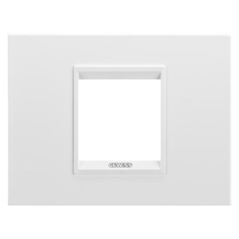 Рамка LUX 2 модула - метал - Monochrome White
