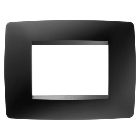 ONE 3-gang plate Satin Black