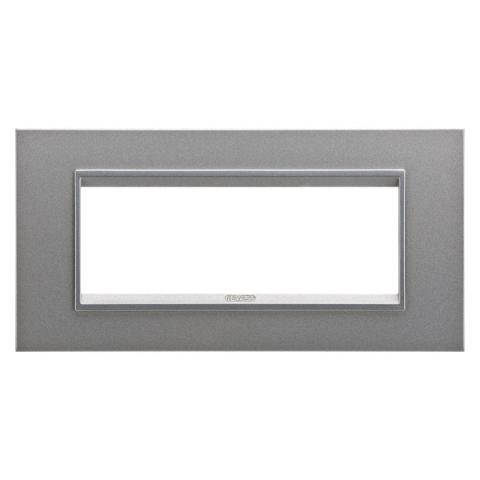 Рамка LUX 6 модула - метал - Monochrome Aluminium