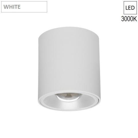 Плафон/Спот Ø80 H120 LED 7.5W 3000K бял
