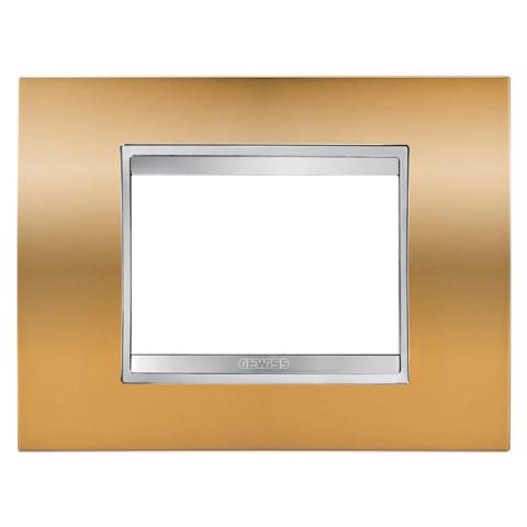 Рамка LUX 3 модула Gold