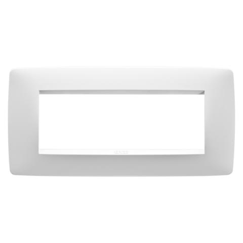 ONE plate 6-gang Milk White
