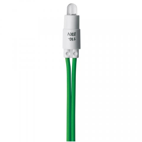 Минилампа 230V LED зелена