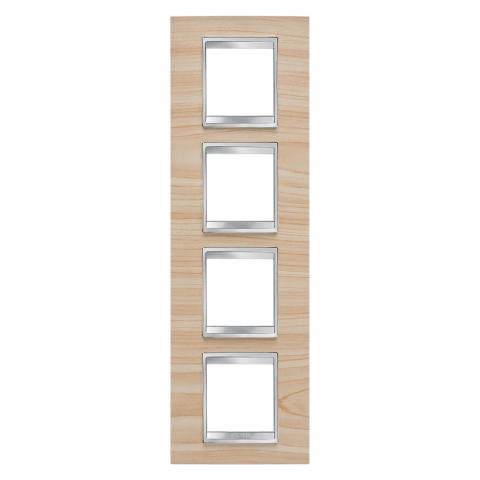 LUX International 2+2+2+2 gang vertical plate - wood - Maple