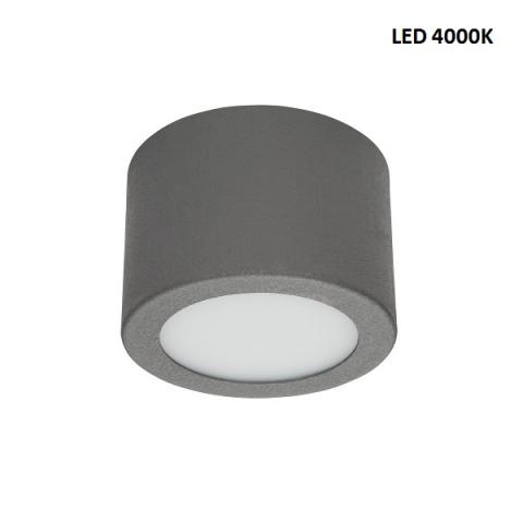Плафон S - LED 7W 4000K - бетоново сив