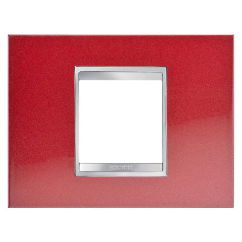Рамка LUX 2 модула - Метал - Glamour Red