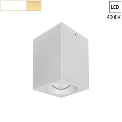 Плафон/Спот 80x80 H120 LED 7.5W 4000K бяло/злато