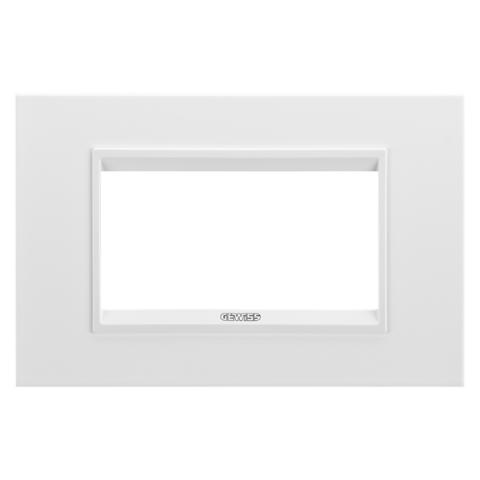 Рамка LUX 4 модула - метал - Monochrome White
