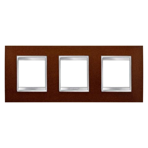 LUX International 2+2+2 gang horizontal plate - Oxidised Finish